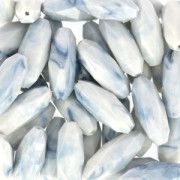 Oliva sintetica sfaccettata 24x10 mm Imitazione Marmo Light Blue x1