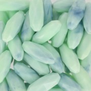 Oliva sintetica sfaccettata 24x10 mm imitazione Marmo Mint x1