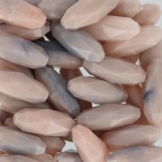 Oliva sintetica sfaccettata 24x10 mm imitazione Marmo Rose x1