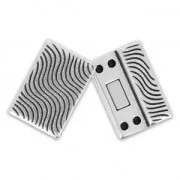 Chiusura magnetica motivo Rombo mm.24 per laccetto mm.20 Placcatura argento antico