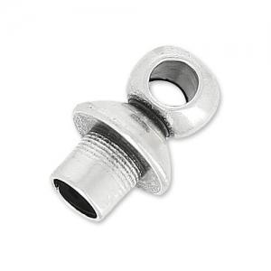 Terminale per laccetto da mm. 3 Placcatura argento antico x1