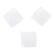 Quadrato sfaccettato mm.10 White Opal x10