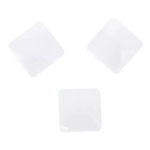 Quadrato sfaccettato mm.10 White Opal x10