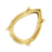 Castone PureCrystal 4320 pera mm. 10x7 dorato|raw }}