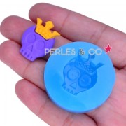 Mini stampo silicone mm. 25,9x19, Teschio con corona