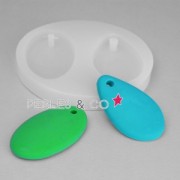 Mini stampo silicone pendenti goccia e ovale 55x32 mm|raw }}