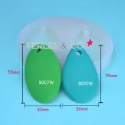Mini stampo silicone pendenti goccia e ovale 55x32 mm