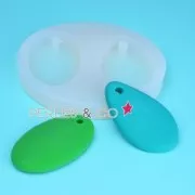 Mini stampo silicone pendenti goccia e ovale 55x32 mm