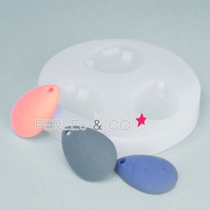 Mini stampo silicone 3 pendenti goccia 28x20 mm