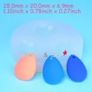 Mini stampo silicone 3 pendenti goccia 28x20 mm