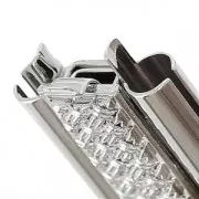 Chiusura Beadslide per tessitura di perle a clip decorato 30x13mm rhodié x1