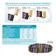 Chiusura Beadslide per tessitura di perle a clip decorato 30x13mm rhodié x1