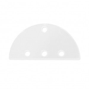 Separatore mezzo disco 3 file in plexigas 12x25 mm Crystal x1