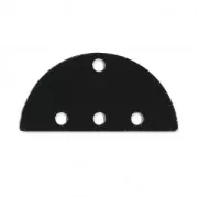 Separatore mezzo disco 3 file in plexigas 12x25 mm Nero Opaco x1