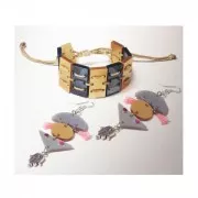 Separatore triangolo 3 file in plexigas12.5x25 mm Nero Opaco x1