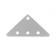 Separatore triangolo 3 file in plexigas12.5x25 mm Silver Opaco x1|raw }}