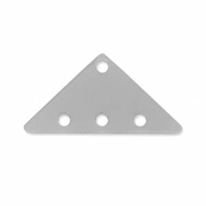 Separatore triangolo 3 file in plexigas12.5x25 mm Silver Opaco x1