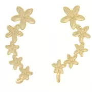 Orecchini trio di fiori mm. 19.5 Dorato con oro fino x2