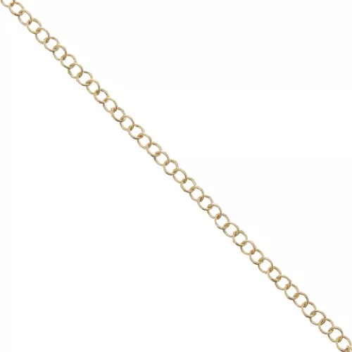 Catena maglia rotonda fine mm.3 dorato con oro fino x m. 1