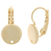 Monachelle disco con foro mm.10 dorato con oro fino x2