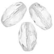 Olive sfaccettate 12x7,5 mm Cristallo x20