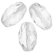 Olive sfaccettate 12x7,5 mm Cristallo x20