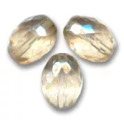 Olive sfaccettate 11x8 mm Cristallo Lila Oro Lustro x20