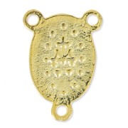 Separatore Vergine Maria per rosario mm. 18x13 dorato con oro fino x1