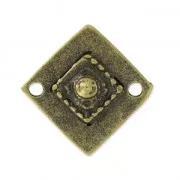 Separatore losange 2 fori mm. 21 bronzo x1