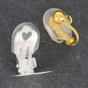 Farfalle per orecchini a clip mm. 14x12  silicone x6