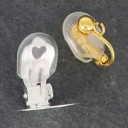 Farfalle per orecchini a clip mm. 14x12 silicone x6