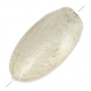 Oliva di carta pesta effetto metalizzato 18x39 mm Sand x1|raw }}