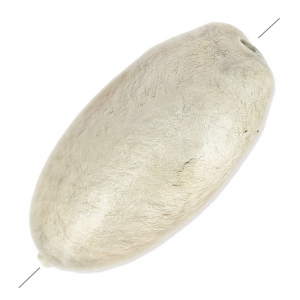 Oliva di carta pesta effetto metalizzato 18x39 mm Sand x1