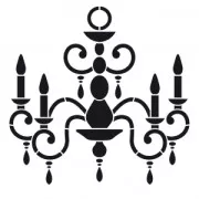 Stencil decorativo modello grande 29,7x42 cm Lustre Chandelier x1