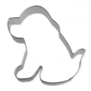 Animal - Stampino grande in ferro bianco modellaggio e cucina 71 mm Cane seduto Stampino grande in ferro bianco modellaggio e cucina 71 mm Cane seduto