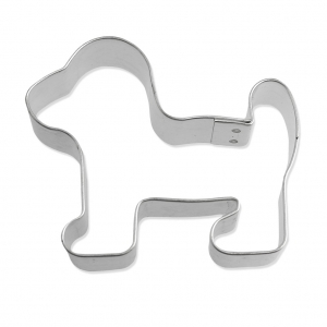 Stampino grande in ferro bianco modellaggio e cucina 45 mm Cagnolino