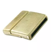 Chiusura magnetica mm.23,8x24,4 per cordone mm. 20 bronze x1
