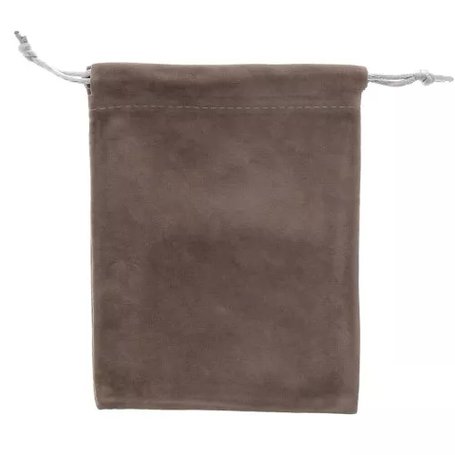 Pochette di velluto per regalo bijoux mm.120x155 Grigio Topo x1