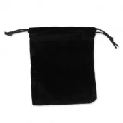 Pochette di velluto per regalo bijoux mm.100x120 Nero x1