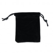 Pochette di velluto per regalo bijoux mm.70x90 Nero x1|raw }}