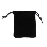 Pochette di velluto per regalo bijoux mm.70x90 Nero x1