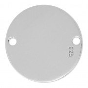 Distanziatore rotondo 2 fori da incidere mm.25 Argento 925  x1|raw }}