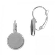 Ganci orecchini per cabochon mm.10 in acciaio inox x2|raw }}