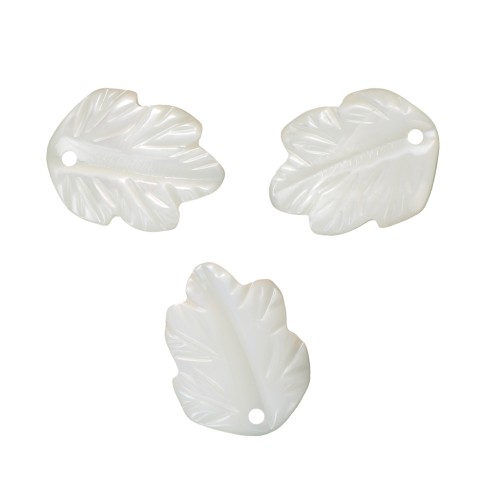 Pendente foglia Madreperla mm.12 Naturale x1