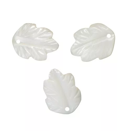 Pendente foglia Madreperla mm.12 Naturale x1