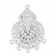 Pendente leggero da decorare mm.42 argentato x2