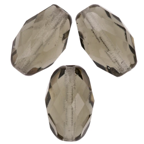 Olive sfaccettate 12x7,5 mm Diamante nero x20