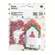 Assortimento di etichette regali Paper Poetry Puristic Christmas x30