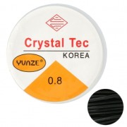 Filo elastico 0.80mm Crystal Tec nero x m. 6|raw }}