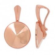 Castone pendente 1122 mm.12 in Argento 925 dorato rosa x1